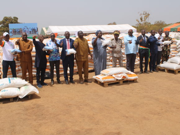 LANCEMENT DU PROGRAMME DE PRODUCTION ALIMENTAIRE D’URGENCE SUR LE SITE RIZICOLE NAHOUALAKAHA A KORHOGO