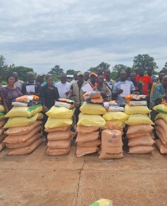 AUTOSUFFISANCE ALIMENTAIRE : L’ANADER DISTRIBUE DES INTRANTS A DES PRODUCTEURS DE RIZ ET MAÏS A ZUENOULA